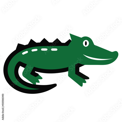 cartoon crocodile with a smile