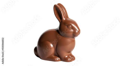 Canvas Print Isolated Chocolate Bunny Easter Treat