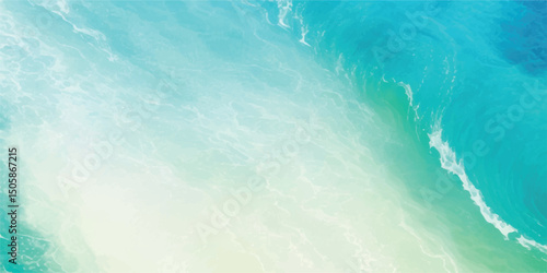 A serene watercolor ocean landscape with pastel blue and green abstract waves. Ideal for art prints, website headers, and peaceful branding.
