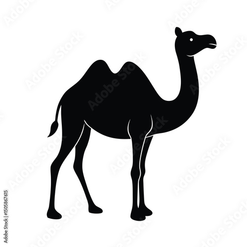 Camel Single Hump Vector Silhouette