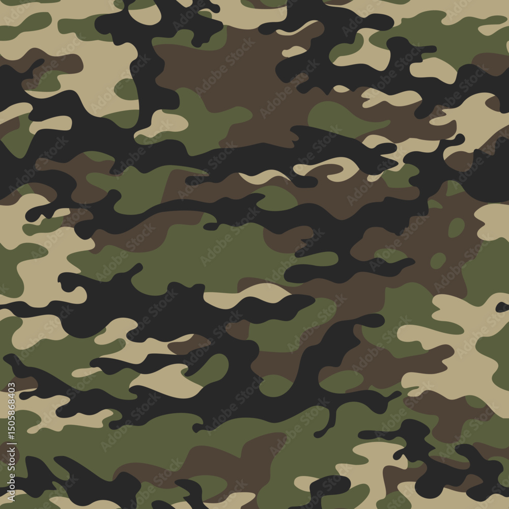 Fototapeta premium modern camouflage trend pattern vector seamless military background