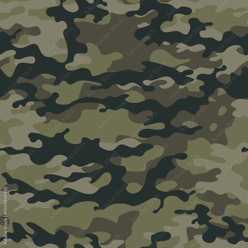 Fototapeta premium army camouflage pattern, military texture for printing, vector hunting background