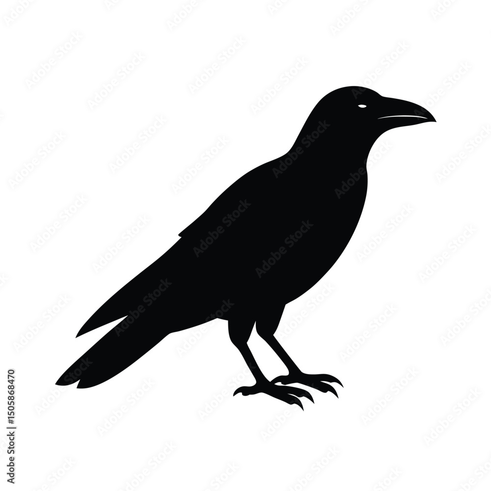 Crow Bold Minimalist Vector Silhouette Crow Bold Minimalist Vector Silhouette