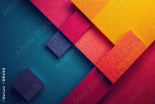 Abstract geometric shapes on textured backdrop, trendy, style, line