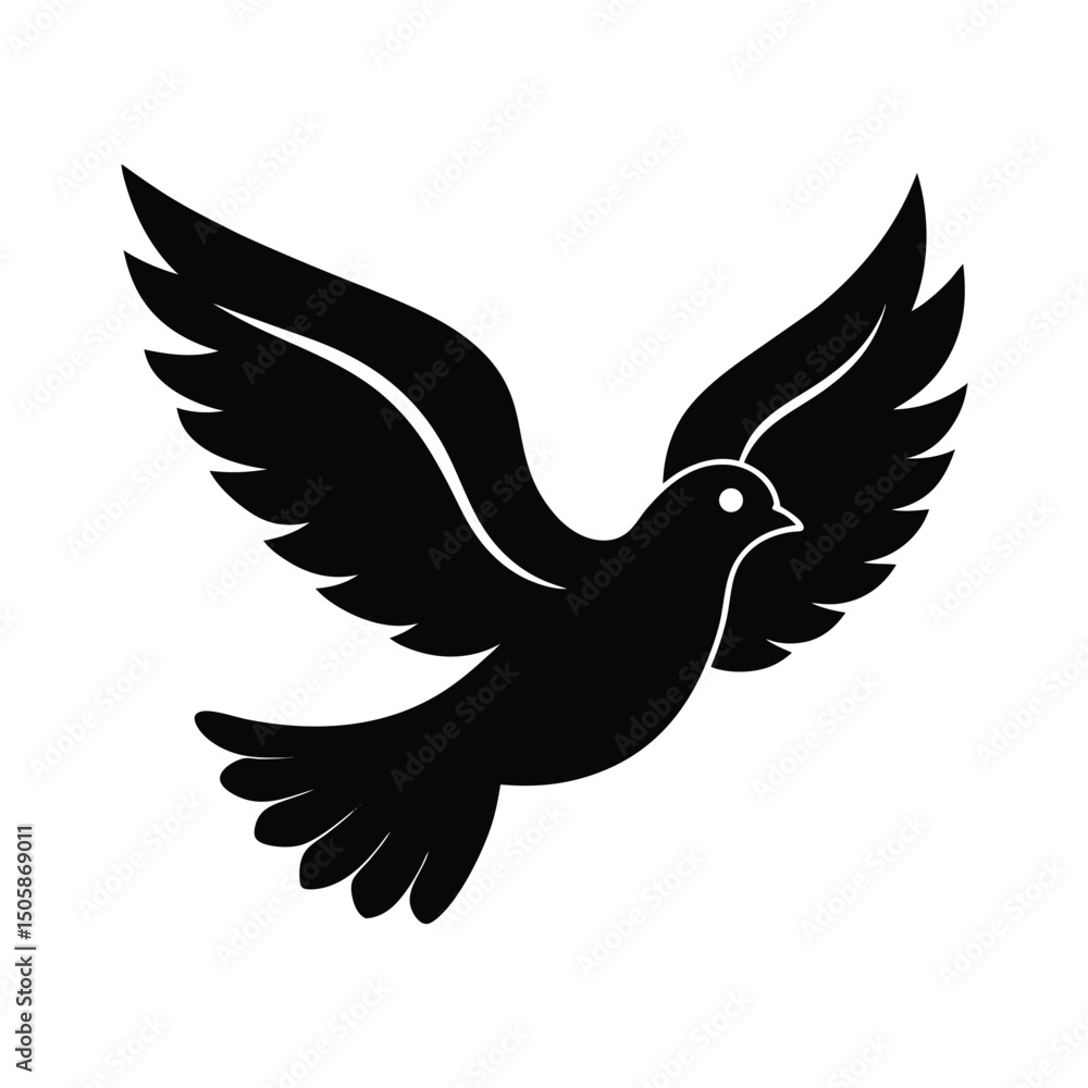 Obraz premium Dove Flying Peace Vector Art