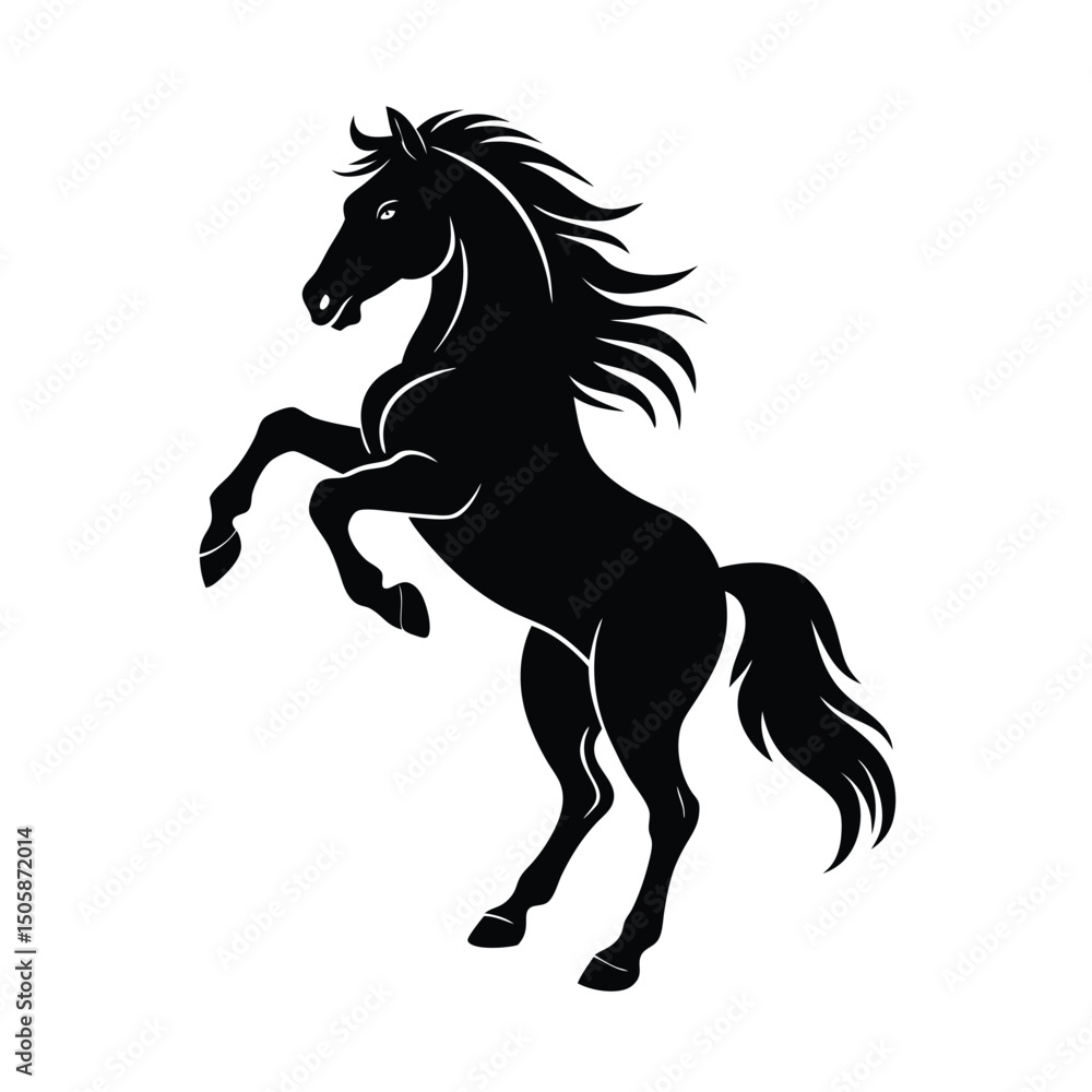 Horse Rearing Up Vector Art Horse Rearing Up Vector Art