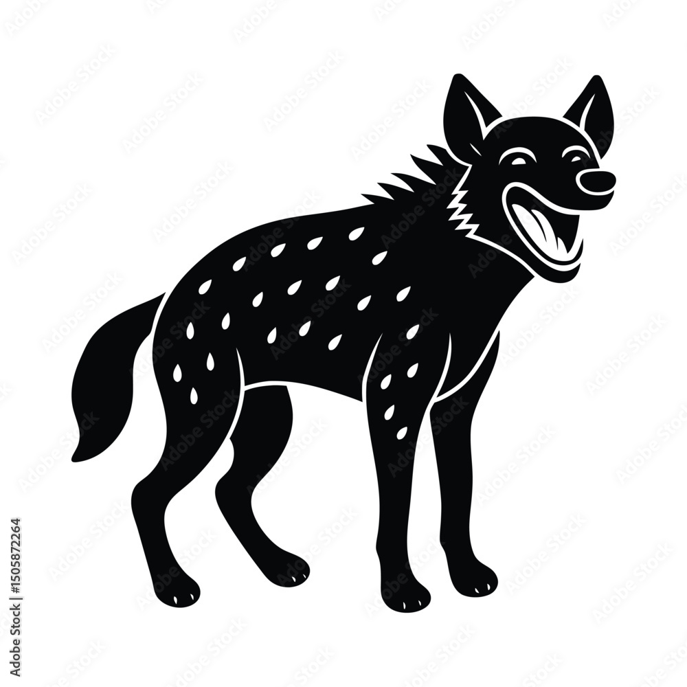 Obraz premium Hyena Laughing Pose Vector Graphic