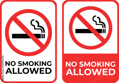 no smoking prohibited sign on white background