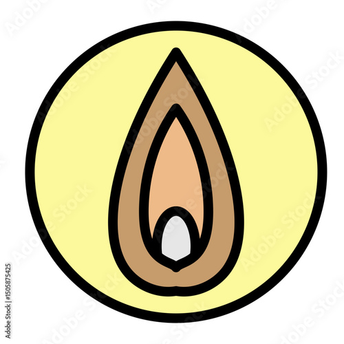 Handful of Almonds Vector Filled Icon Design