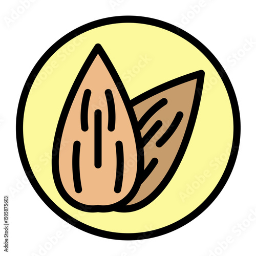Almond Shavings Vector Filled Icon Design