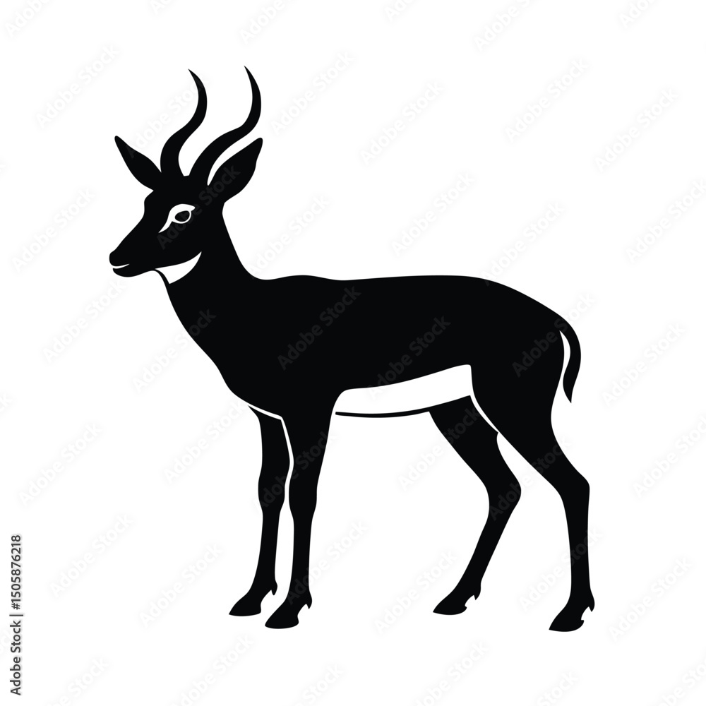 Fototapeta premium Pronghorn Vector Silhouette Graphic
