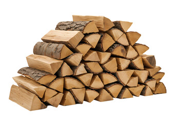 Fototapete Brennholz Textur Seasoned Firewood: A Pile of Cut Logs for Cozy Winter Evenings  © Muzammal