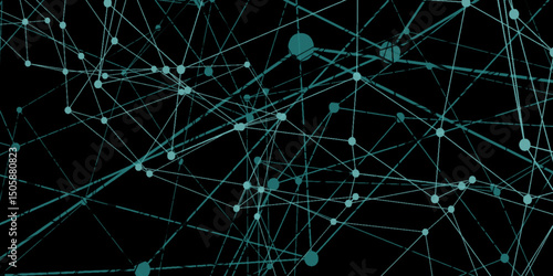 Abstract technology connection network of particles and lines. network patterned background. Connection background with dots and lines. molecules light off white lines digital technology concept. 