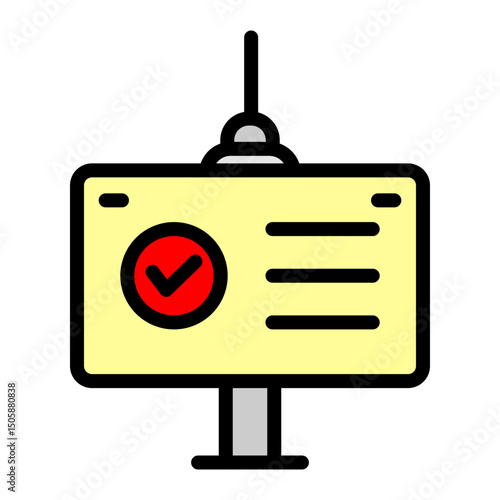 Vaccine Certificate Vector Filled Icon Design