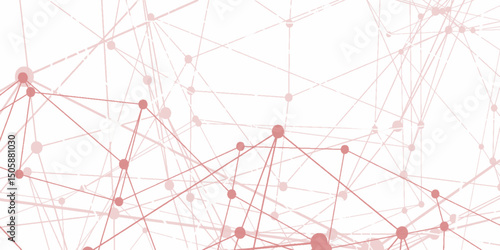 Abstract technology connection network of particles and lines. network patterned background. Connection background with dots and lines. molecules light off white lines digital technology concept. 