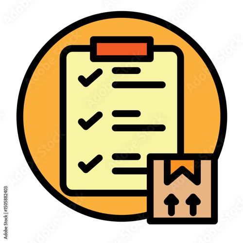 Ship Manifest Vector Filled Icon Design