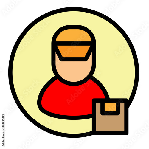 Handover Cargo Vector Filled Icon Design