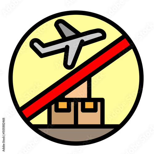 Trade Embargo Vector Filled Icon Design