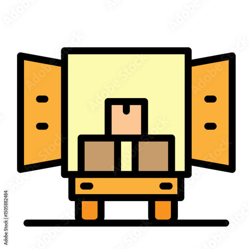 Loading Dock Worker Vector Filled Icon Design