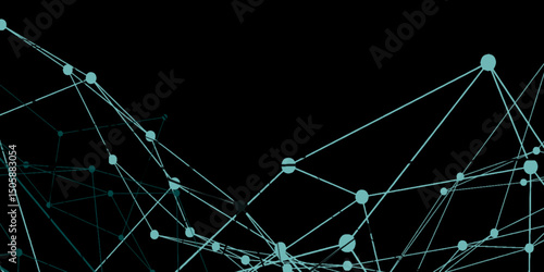 Abstract technology connection network of particles and lines. network patterned background. Connection background with dots and lines. molecules light off white lines digital technology concept. 