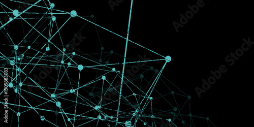 Abstract technology connection network of particles and lines. network patterned background. Connection background with dots and lines. molecules light off white lines digital technology concept. 
