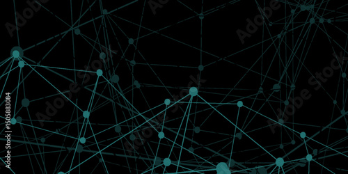 Abstract technology connection network of particles and lines. network patterned background. Connection background with dots and lines. molecules light off white lines digital technology concept. 