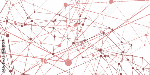 Abstract technology connection network of particles and lines. network patterned background. Connection background with dots and lines. molecules light off white lines digital technology concept. 