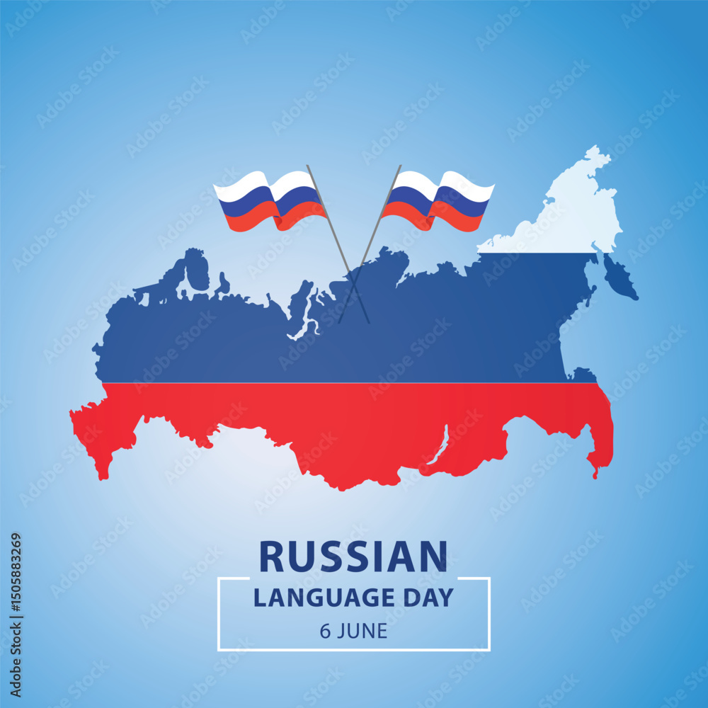 Fototapeta premium RUSSIAN LANGUAGE DAY