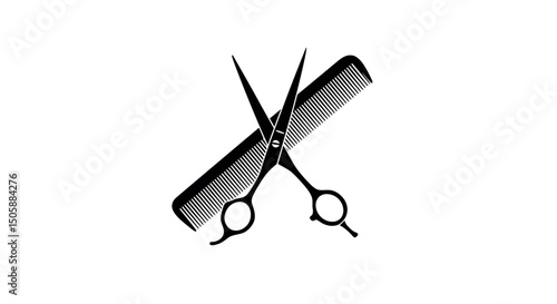 Scissors and Comb Icon