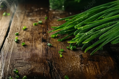 Fresh Herbs Arranged on a Rustic Wooden Table With Soft Lighting.