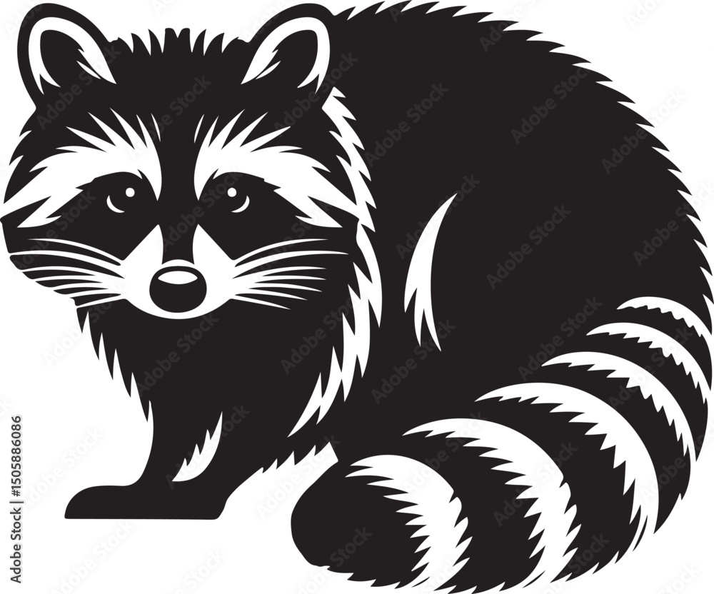 Obraz premium Vector Illustration of a Raccoon