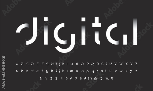 Abstract modern urban alphabet fonts. Typography sport, simple, technology, fashion, digital, future creative logo font. vector illustration