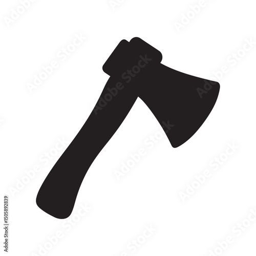 a vector illustration of a axe on white background