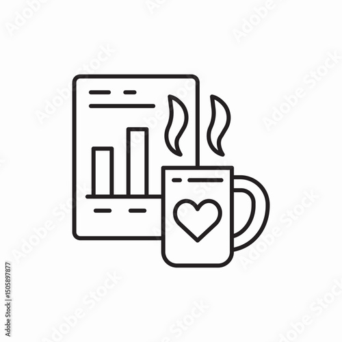 document coffee cup icon sign vector