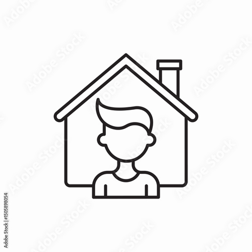 house man icon sign vector