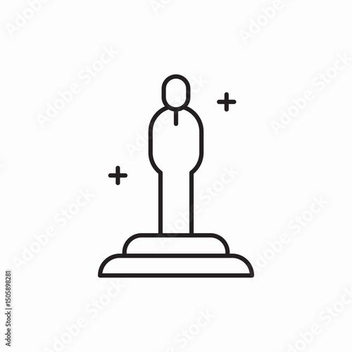 oscar statue icon sign vector
