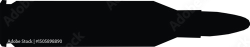 Bullet – Simple Black Icon Representing Ammunition and Firearms"
