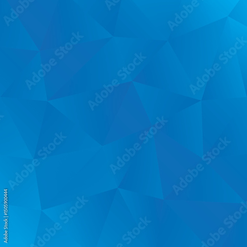 Polygonal Blue Texture with Gradients and Facets Reflecting a Calm Yet Energetic Mood for Creative Background Design