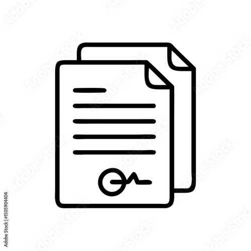 Legal documents on transparent background for web and graphic design