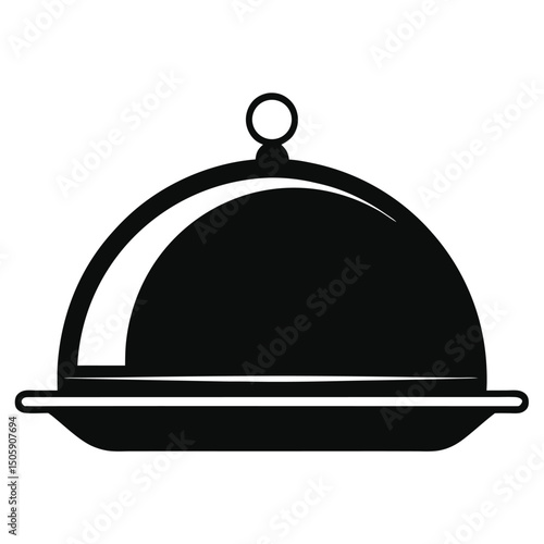  Cloche Dish Cover Vector Icon Variant