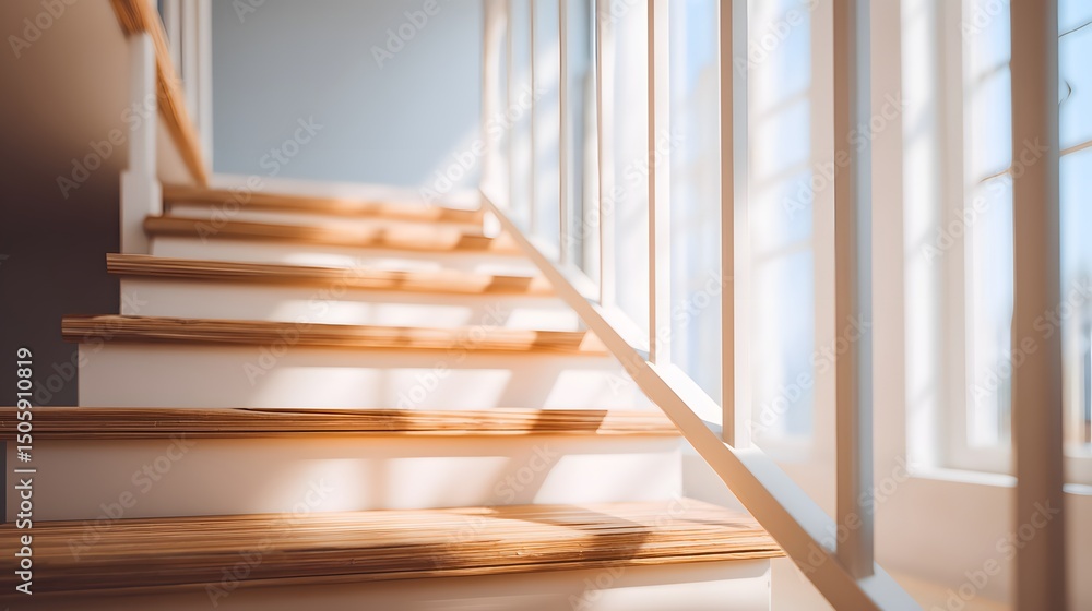 Fototapeta premium Blurred background of a modern staircase
