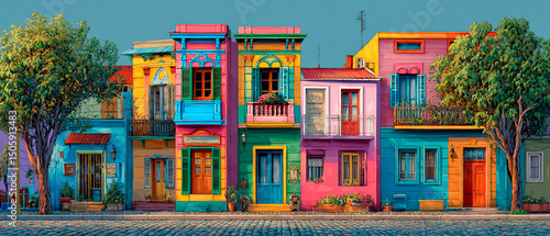 Caminito, the colorful street museum in La Boca neighborhood of Buenos Aires, Argentina
