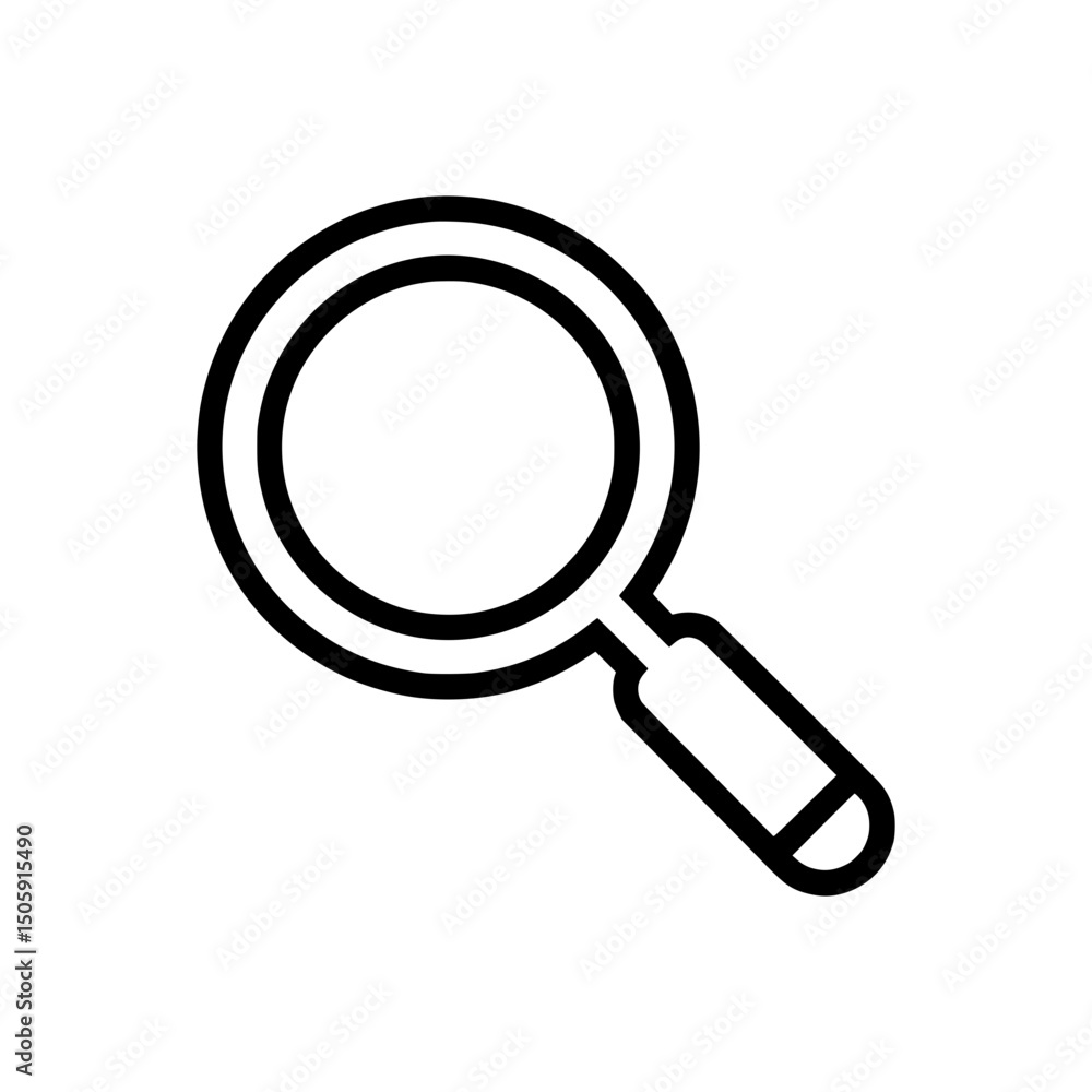 Magnifying Glass Icon – Vector Outline Isolated Magnifying Glass Icon – Vector Outline Isolated