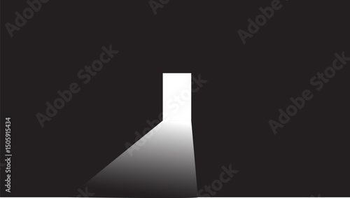 Door open to success in dark light of hope and development