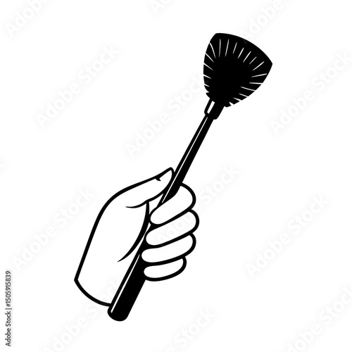 Pink silicone mascara brush macro vector illustration