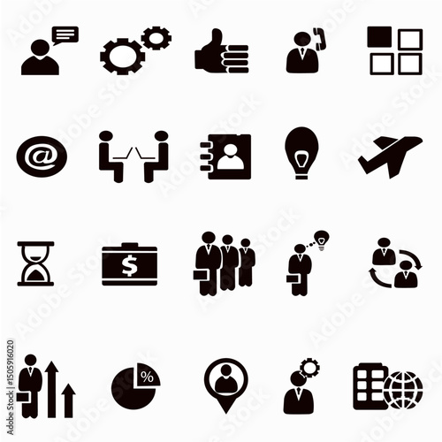business and finance icon set , business icon sets , set of icons 
