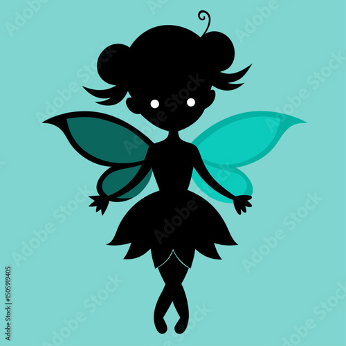 Sweet fairy poses for children’s design or fairy tales.