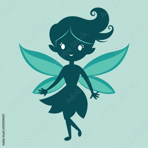 Delicate fairy outlines for branding, cards, or web use.