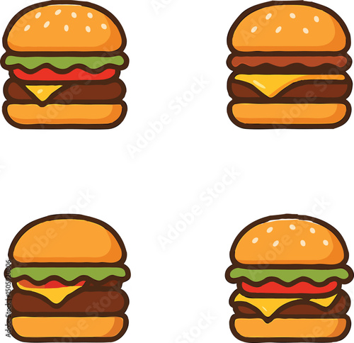 vector illustration of a hamburger