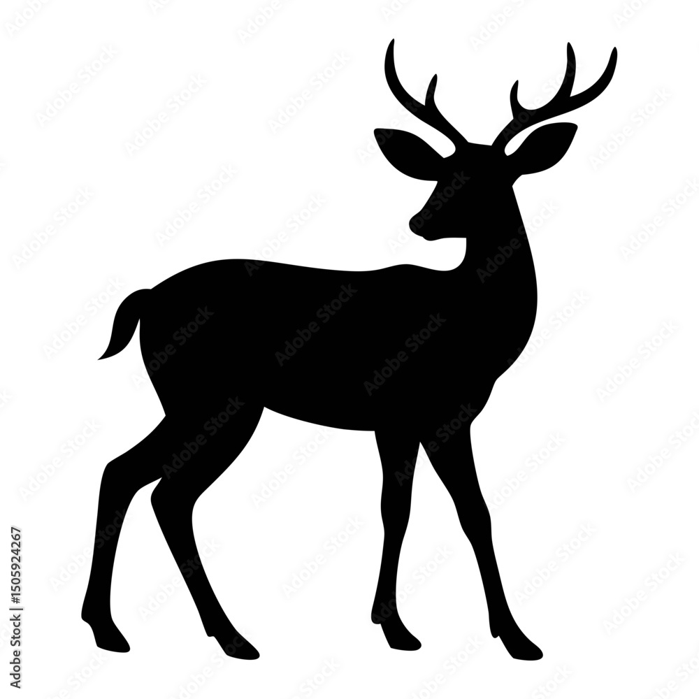 Fototapeta premium Majestic Deer Silhouette
